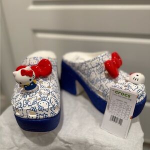 Crocs Kids Hello Kitty Clogs - Blue and White